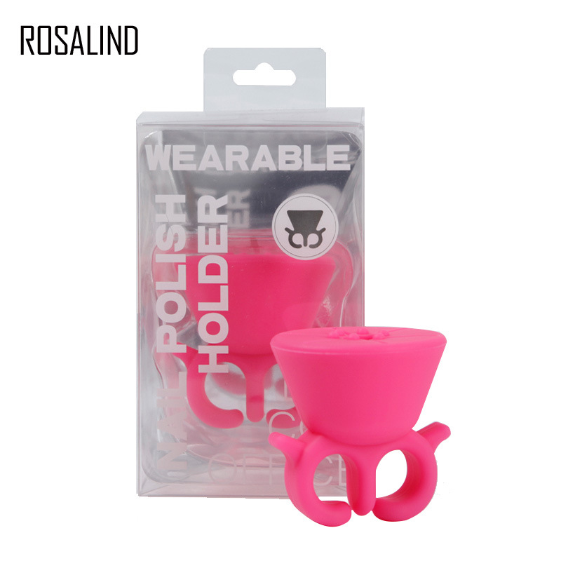 新品推荐 3色可选美甲戒指指甲油瓶底座 甲油底托 硅胶指甲油套