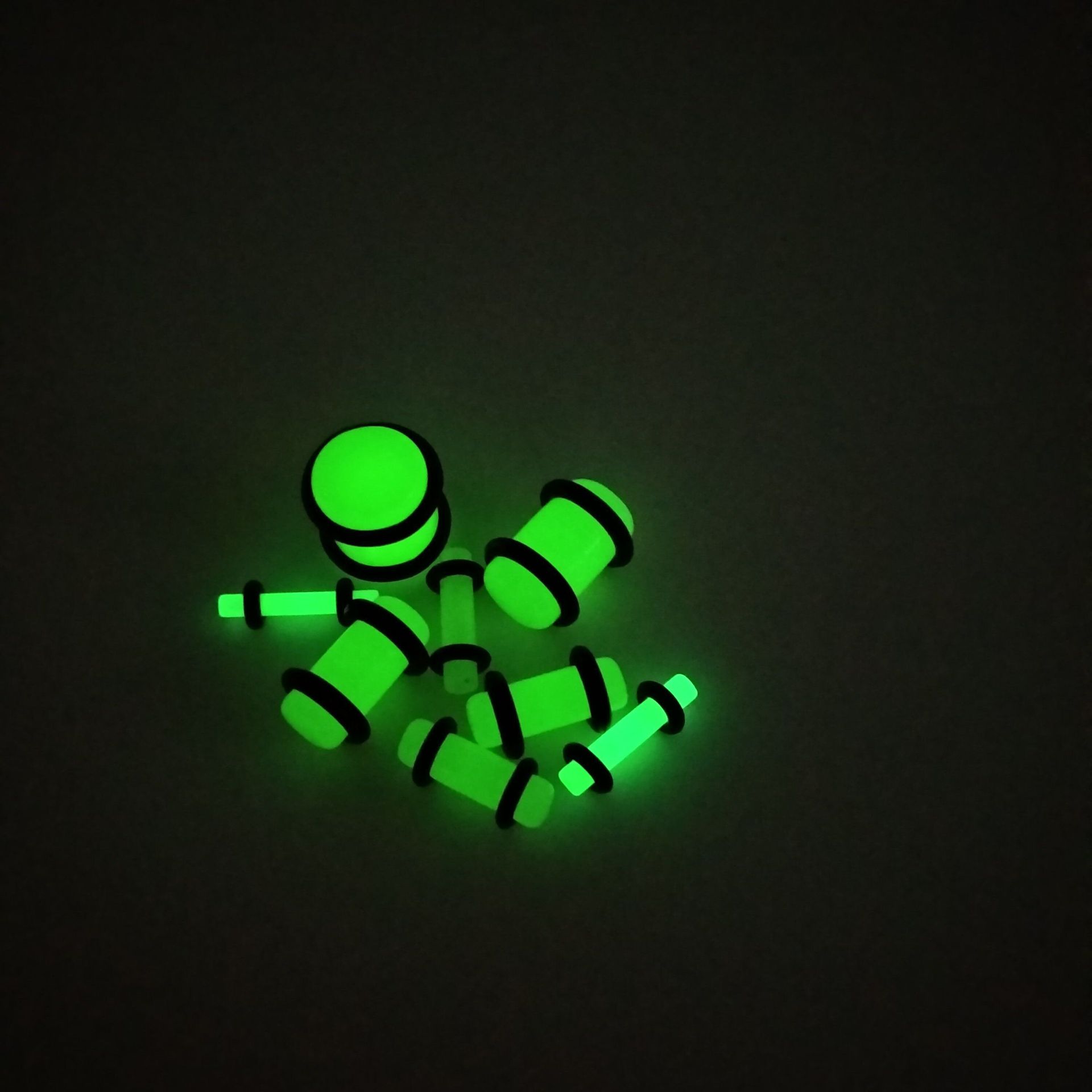 Acrylic Luminous Spike Ear Taper Expander - Geometric Body Jewelry for Ear Piercing detail image 14