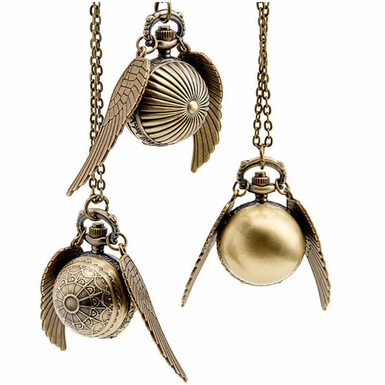 Bronze small wings chain watch Harry Potter golden flying thief angel wings ball Angel Ball watch