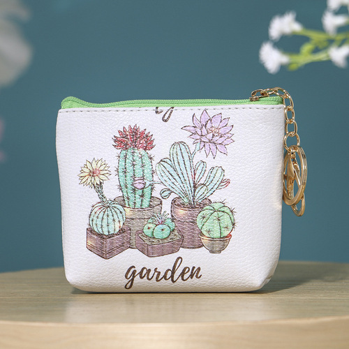 Cute and Creative Style Zero Wallet, Korean Version of Fresh and Minimalist Small Storage Bag, Wholesale Cactus Zero Wallet