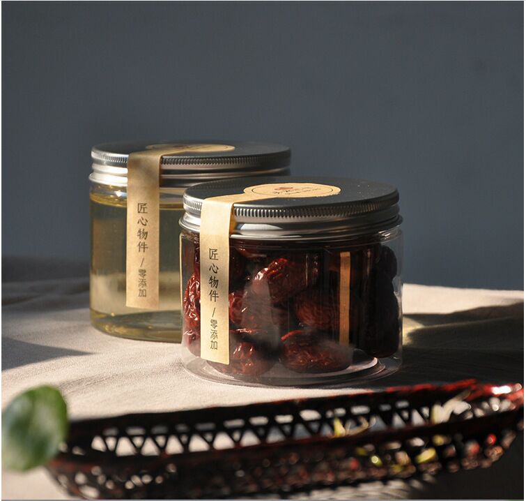 250ml380ml500ml直身纯圆铝盖玻璃罐 蜂蜜瓶果酱瓶 糖果瓶 储物罐