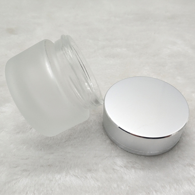 厂家现货亮白料玻璃瓶 15g膏霜瓶 玻璃瓶化妆品包材 可加工定制