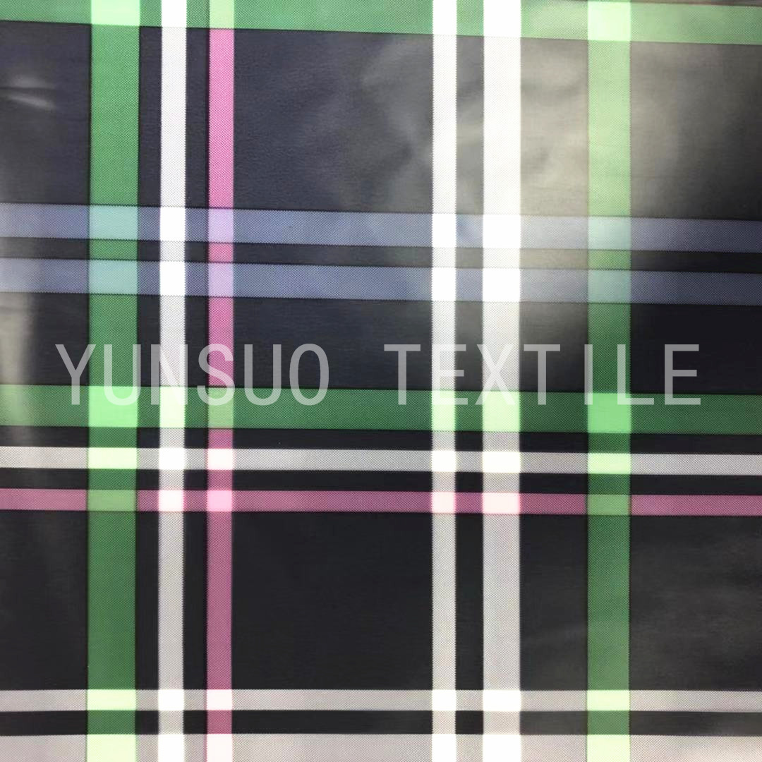 15丝半透明膜TPU格子印花  防水雨衣雨伞面料 宠物雨衣 围兜罩衫