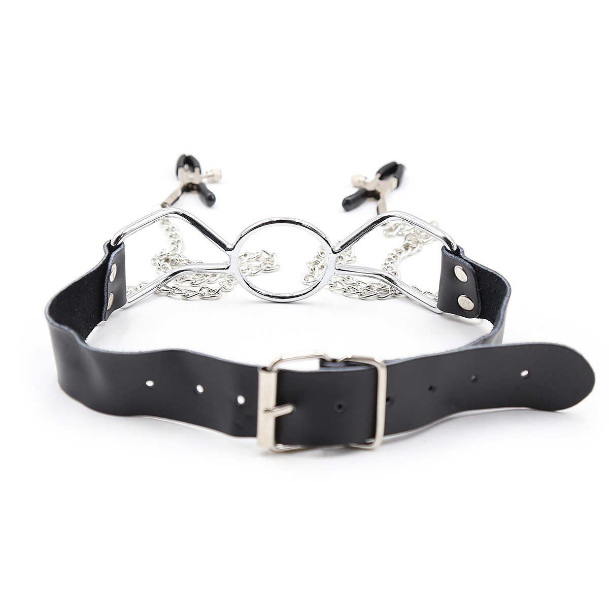 Adulto sexy negro boca taza pecho clip cadena clip boca enchufe boca taza flirting gag suministros fábrica al por mayor Amazon