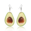 Fashionable summer earrings, fresh acrylic fruit jewelry, European style, wholesale