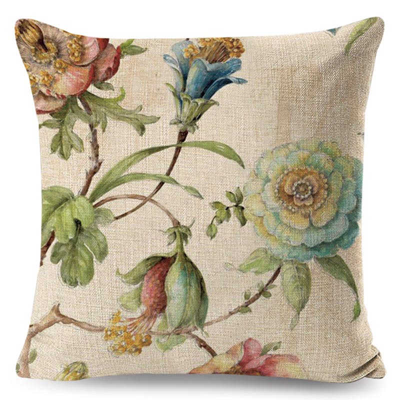 花草复古抱枕10