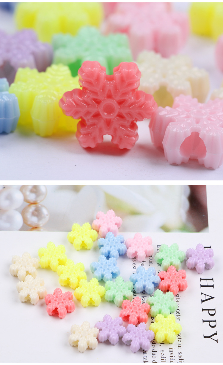 Direct sales and wholesale of four types of straight-hole and large-hole acrylic diy handcrafted beaded materials for children's educational toys detail image 6