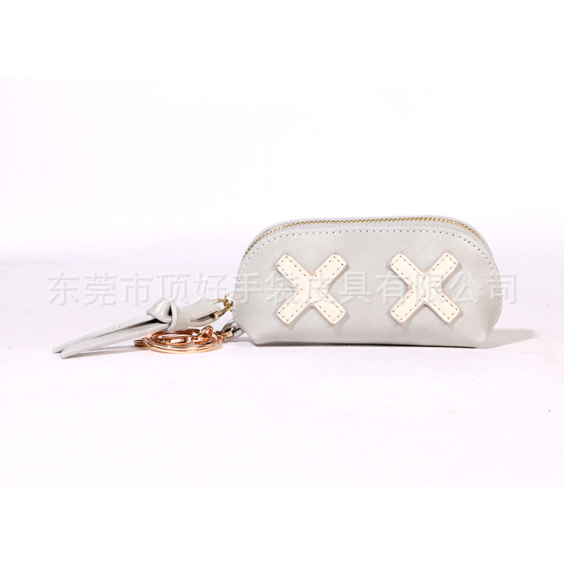Factory Custom Designer Original Grey PU Coin Purse Trendy Pattern Waterproof PU Shell Coin Purse