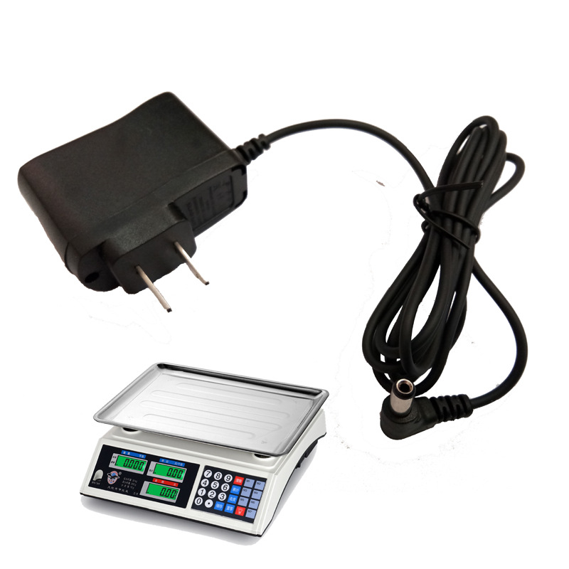 Electronic scale Taiwan said Weighbridge 4/6V Battery currency Pricing Scale parts Charger power cord Circular hole special