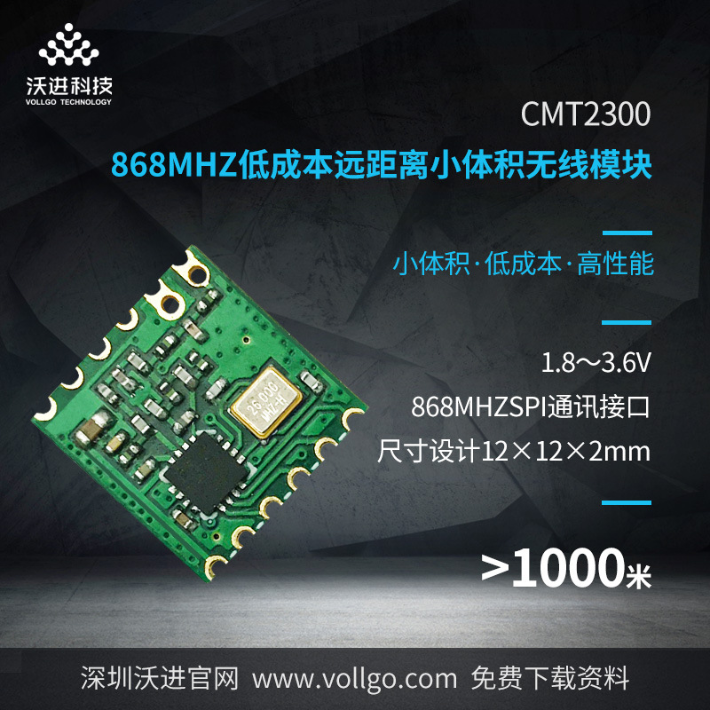 CMT2300S868MHZ Low power consumption Distance Volume wireless modular compatible SI4438 SI4432
