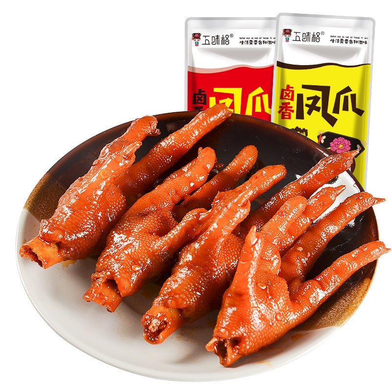 Gomi spicy Braised flavor Chicken feet 480g Hunan specialty snacks Phoenix claw Cooked Office leisure time snack wholesale