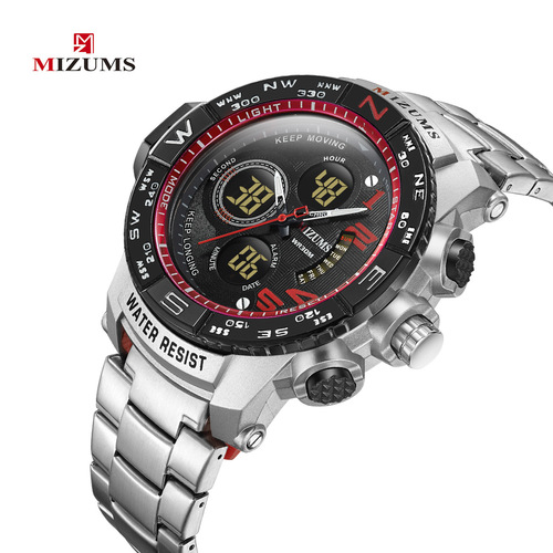 MIZUMS8002 men's watch sports watch quartz watch steel band men's watch electronic watch