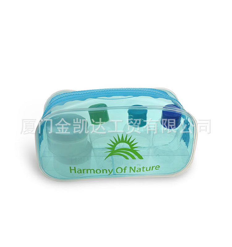 PVC拉链袋彩色透明防水PVC袋高档化妆塑料袋胶骨化妆袋