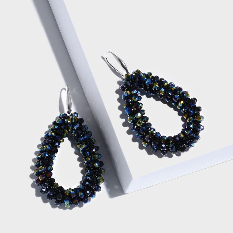 woven fashionable earrings handmade