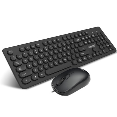 台式電腦筆記本辦公鍵盤鼠標套裝家用遊戲複古朋克鍵帽輕薄時尚