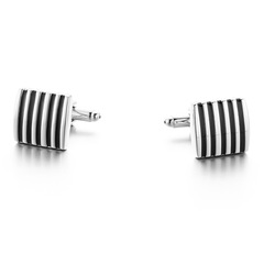 High-quality French-style shirt cufflinks Enamel black striped cufflinks Exports buttons cufflink 259