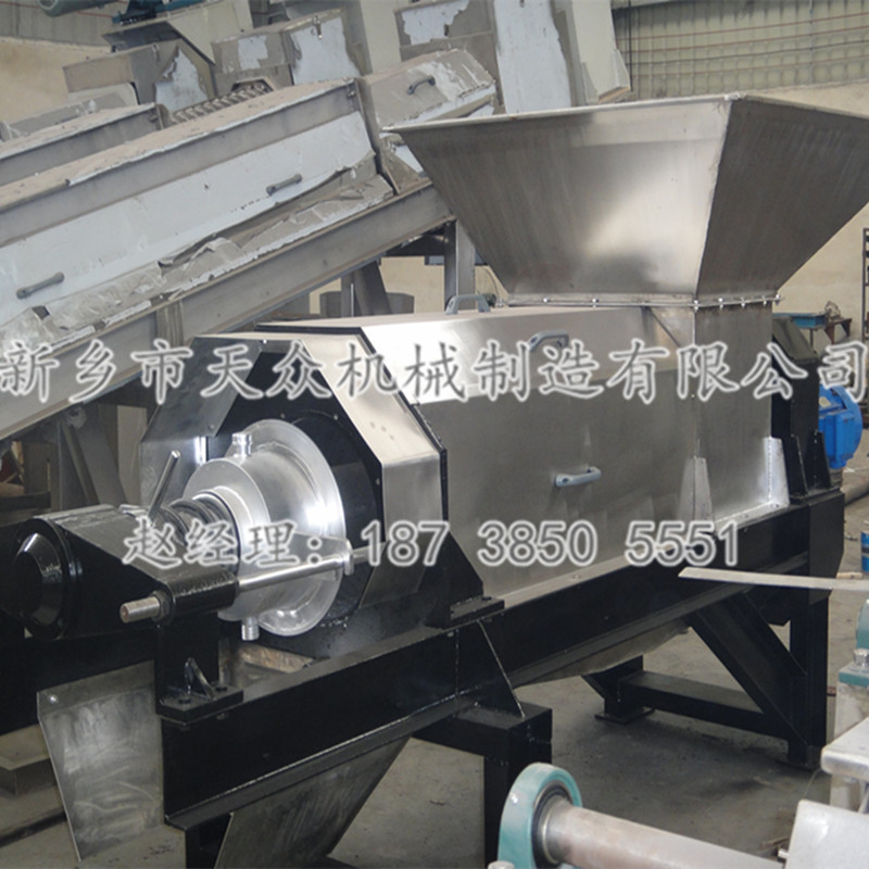 南昌果蔬餐厨垃圾脱水处理线  分拣破碎脱水一步到位 螺旋压榨机