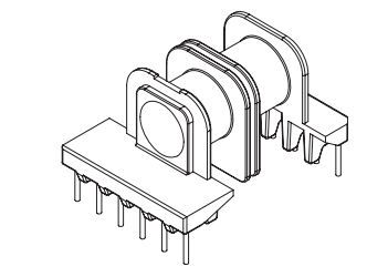 ETD29骨架YC-ETD-2902 6+6P双槽有配套外壳变压器骨架电感