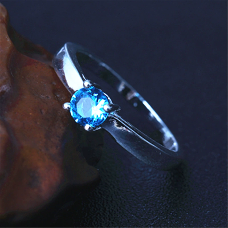 Европейское и американское модное серебряное кольцо, персонализированное креативное корейское инкрустированное циркониевое кольцо, трансграничное кольцо