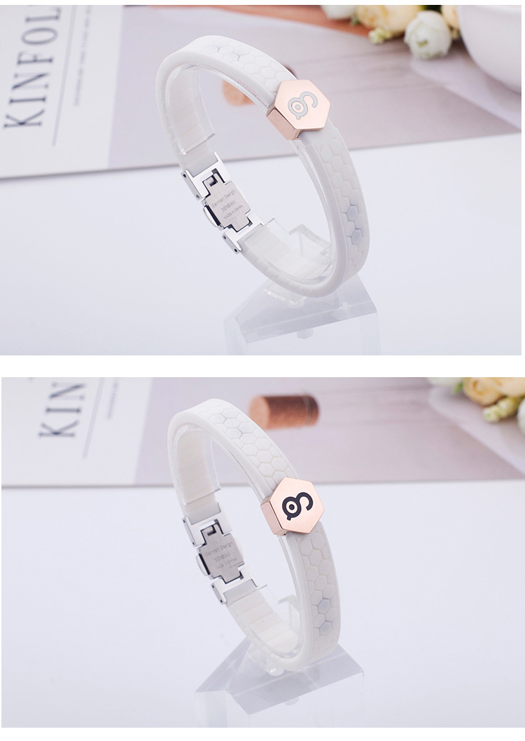 Simple Fashion Geometric Silicone Magnet Stainless Steel Bracelet Wholesale Nihaojewelry display picture 6