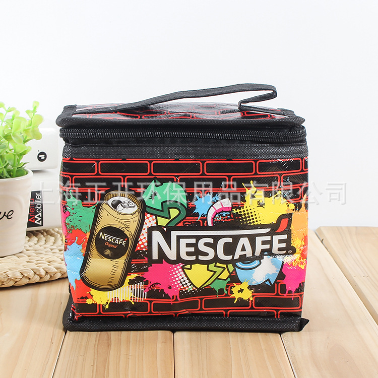 厂家定制无纺布覆膜保温包 冷热铝箔便当保温袋手提保温午餐包