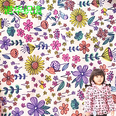 2020 machining customized Woven Fiber Polyester fiber Autumn and winter Children's clothing Digital Calico Kids Down Jackets Fabric