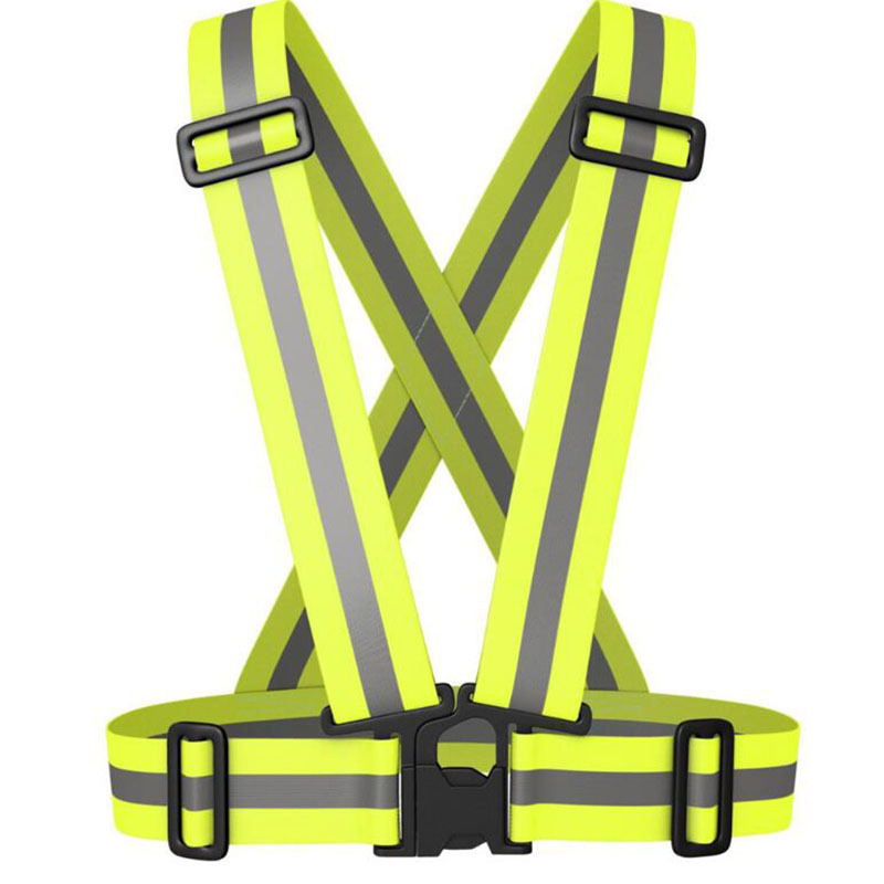 夜晚運動跑步反光衣 騎行交通安全反光背帶 晚上放射反光背心超亮