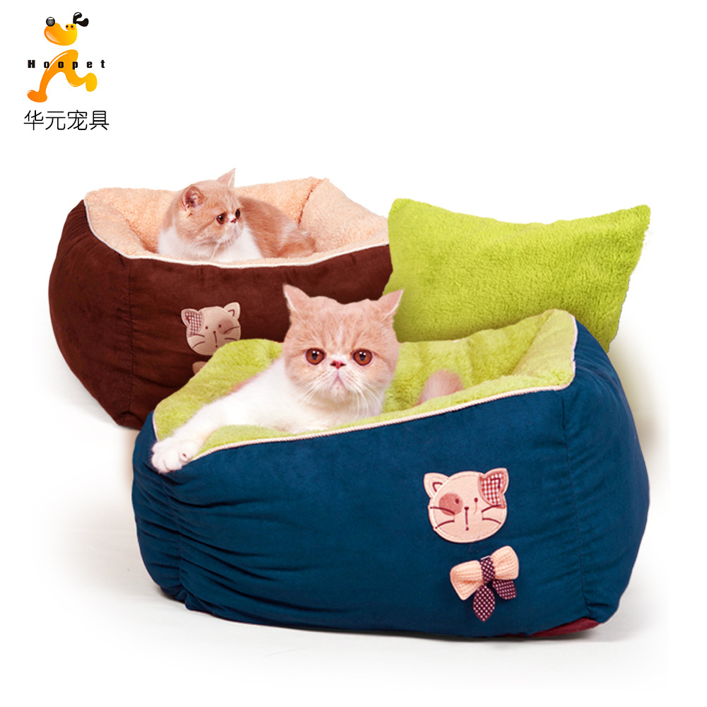 HOOPPET猫窝 猫睡垫 全可拆洗方形宠物窝 宠物用品猫窝清仓特卖|ru