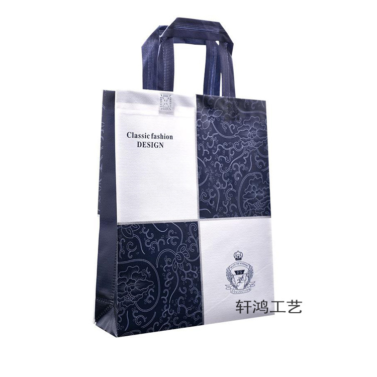 覆膜手提机压礼品打包袋 不织布热合广告手提袋 立体服装购物袋