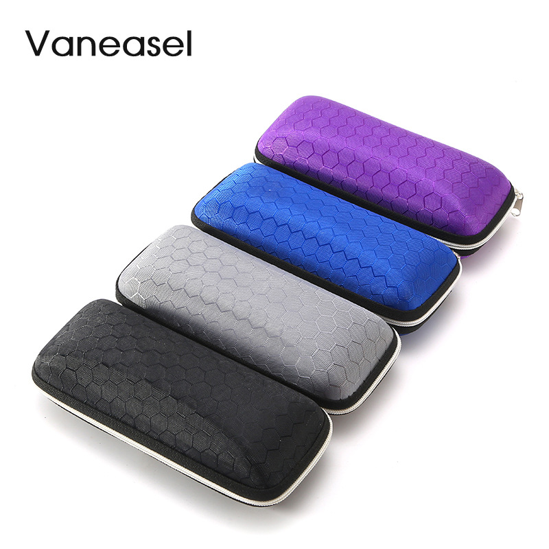 Estuche para gafas con montura cuadrada a la moda, Funda de cuero de color colorido 042, protección de almacenamiento fresco, protección ocular portátil