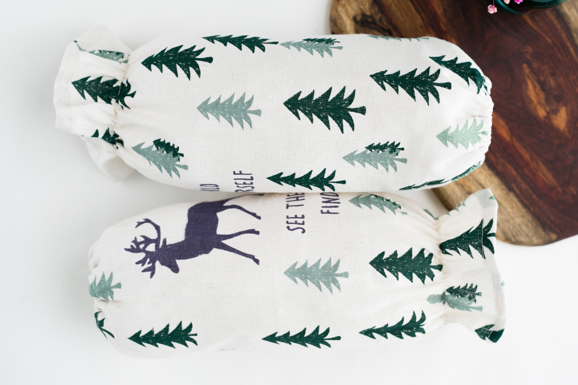 棉麻北歐風(fēng)繪畫成人防污棉布韓版長款袖套清潔辦公家務(wù)女廚房套袖