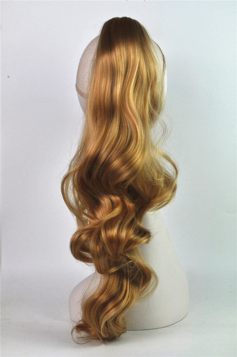 Amazonas peluca cola de caballo agarre clip de caballo cabello rubio peluca cola de caballo