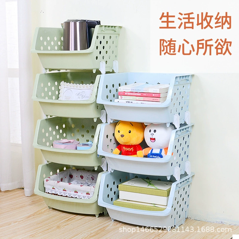 Kitchen shelf Meiyi multi-layer vegetable storage basket, 1–4 tiers, wheels optional