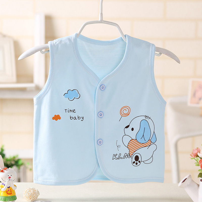 baby Vest vest pure cotton Spring and summer Thin section monolayer children Vest baby vest Newborn clothes waistcoat