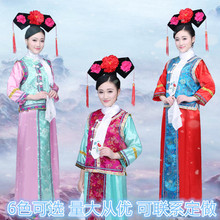 清朝古装女格格服宫女公主旗装满族服年会服运动服表演服装扮服装