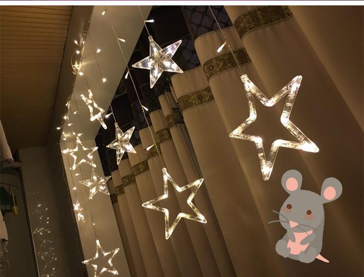 大小星星月亮窗帘灯19