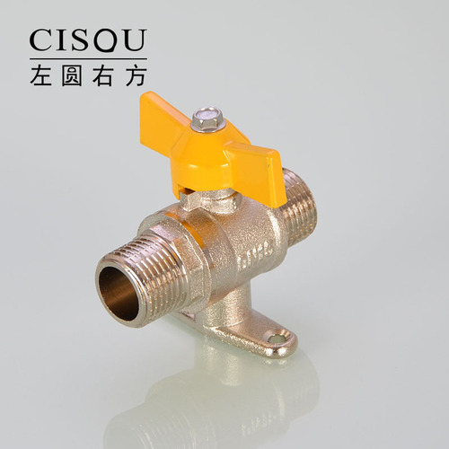 4 points double inner wire ball valve switch gas gas valve brass gas pipe natural gas internal and external tooth butterfly handle ball valve