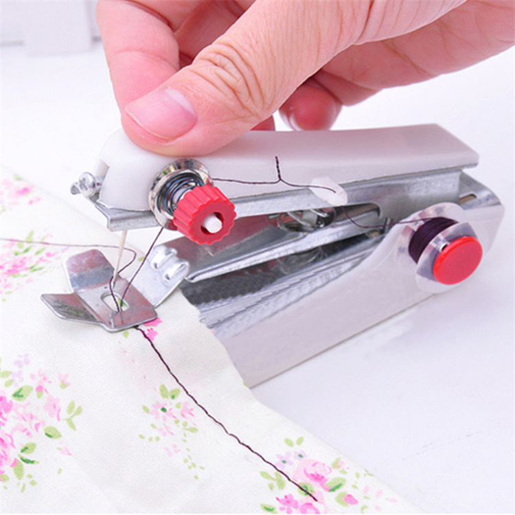 厂家直供便携式迷你缝纫机袖珍式手动缝纫机小巧实用型缝纫机