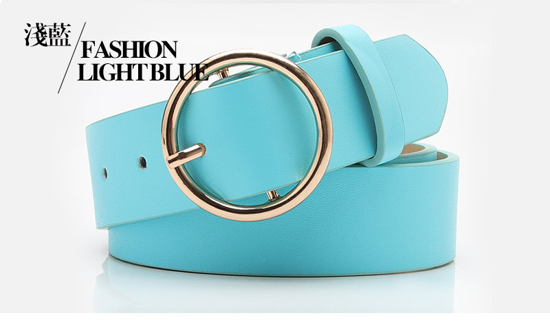 Women's Belt Round Buckle Casual Simple Women's Jeans Accessories Belt Wholesale Nihaojewelry display picture 5