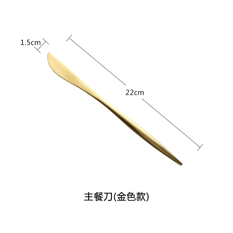 Cuchillo y tenedor de estilo occidental traje de cuchara Cuchillo y tenedor de acero inoxidable 304 de metal