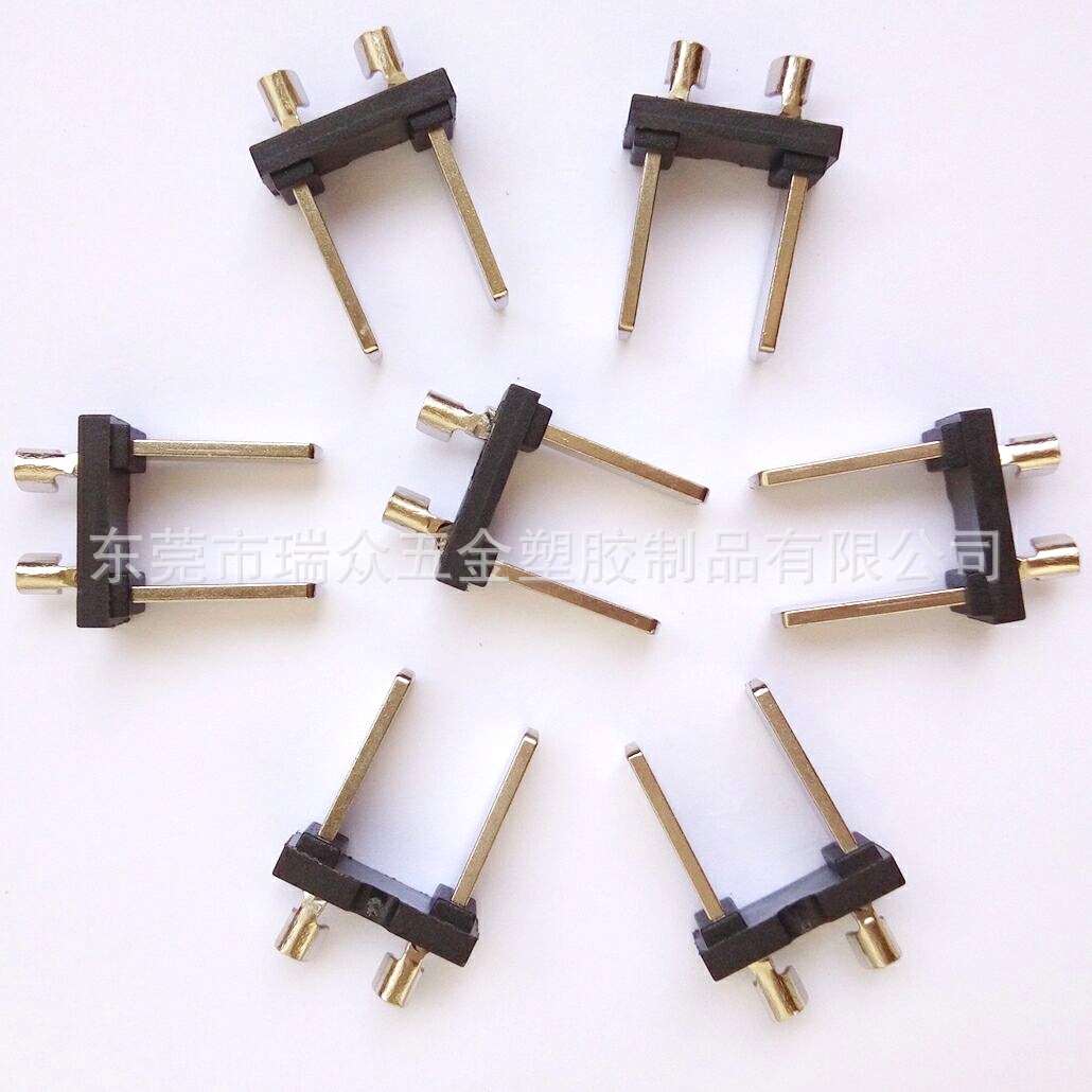 供应电源插头国标二插内架 一体式国标两芯支架