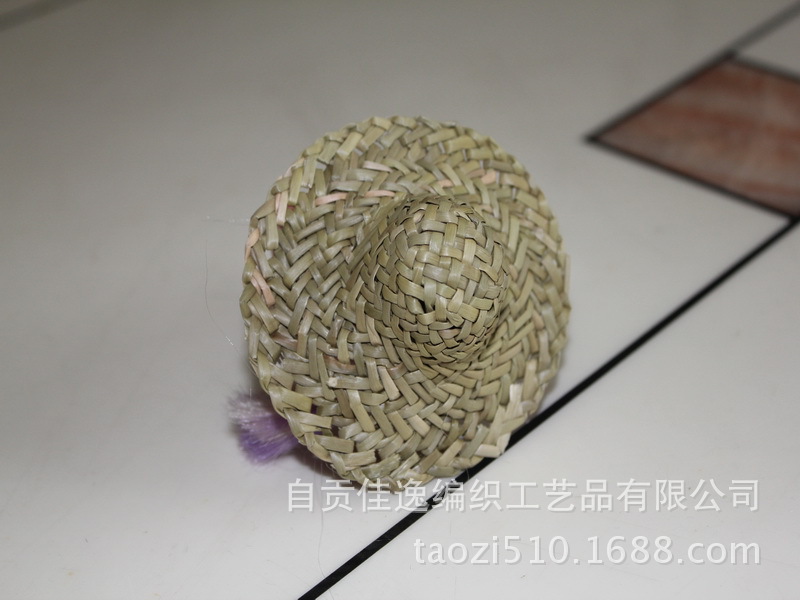 纯手工编织玩具草帽无现货需要定制玩具草帽