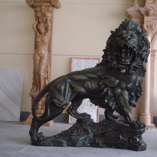 廠家定制石雕青石石獅子擺件大型銅雕工藝品動物雕塑招財風水