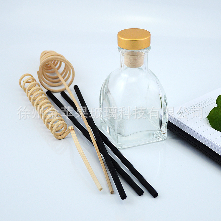 【金苹果】200毫升高白料圆柱香薰瓶  厂家现货透明圆柱香薰瓶