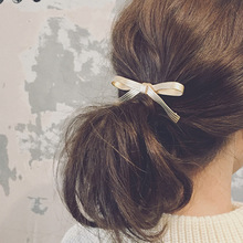 日本少女心精致弹簧夹蝴蝶结发夹边夹林小宅同款优雅百搭金属发饰