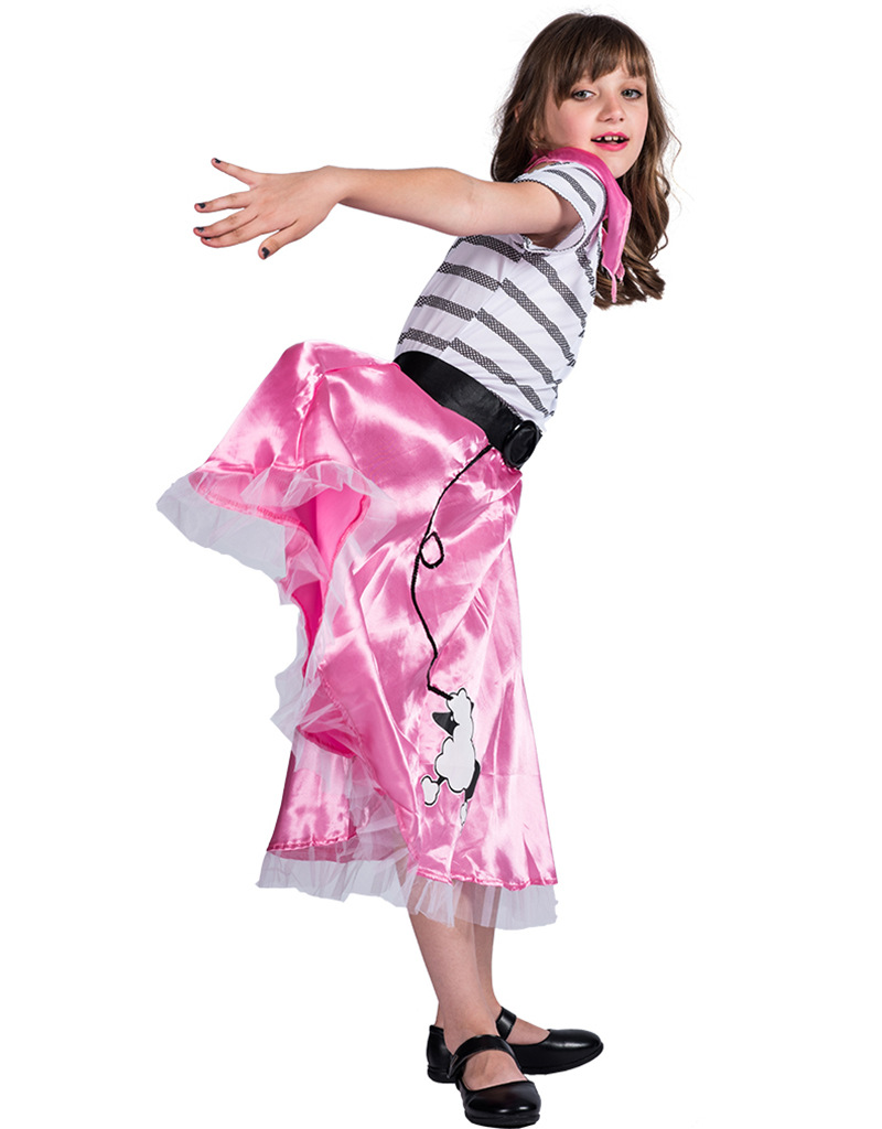 Fabricante en stock de Halloween niños etapa traje Rosa niña caniche Halloween juego de niños traje