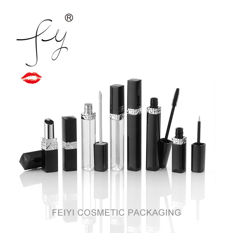 欧美流行 亮黑方形彩妆瓶 优质塑料化妆品套装 厂家供应 DSC_0037