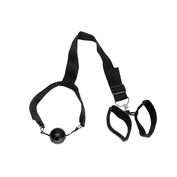 Cross -border dedicated to restraining strap leather cervical clicks backhand plug bundle handcuffs and fun restraint set sextoy