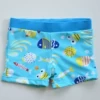 Blue belt light blue fish swim trunks