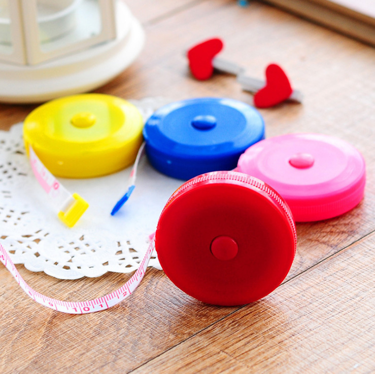 T automatic Telescoping Tape Colored tape 1.5 M soft tape measure lovely Mini Small round Tape gift